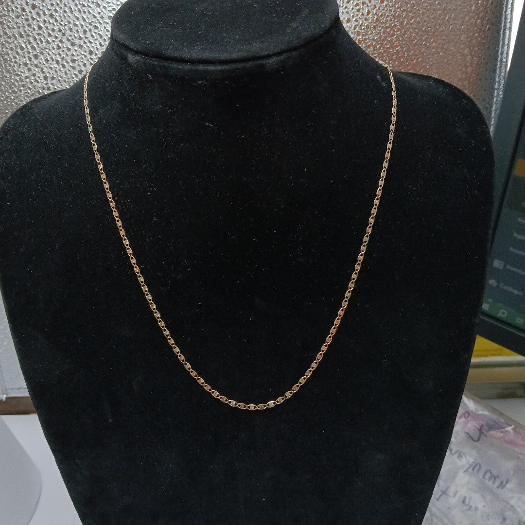 CADENAS TEJIDO GUCHI ORO 10K 55 CM 2.9 GR (NUEVO)