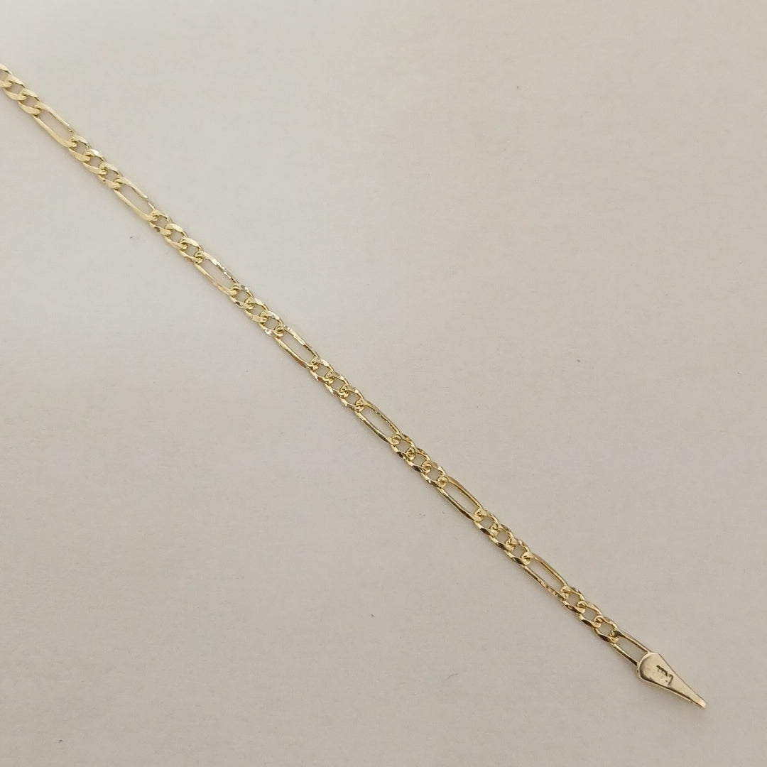 PULSERAS BARBADA ORO 14K 21 CM 1.7 GR (NUEVO)