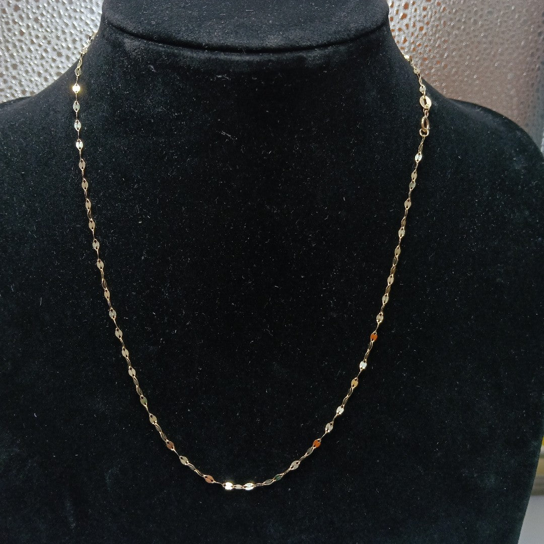 CADENAS TEJIDO ESPECIAL ORO 10K 50 CM 1 GR (NUEVO)