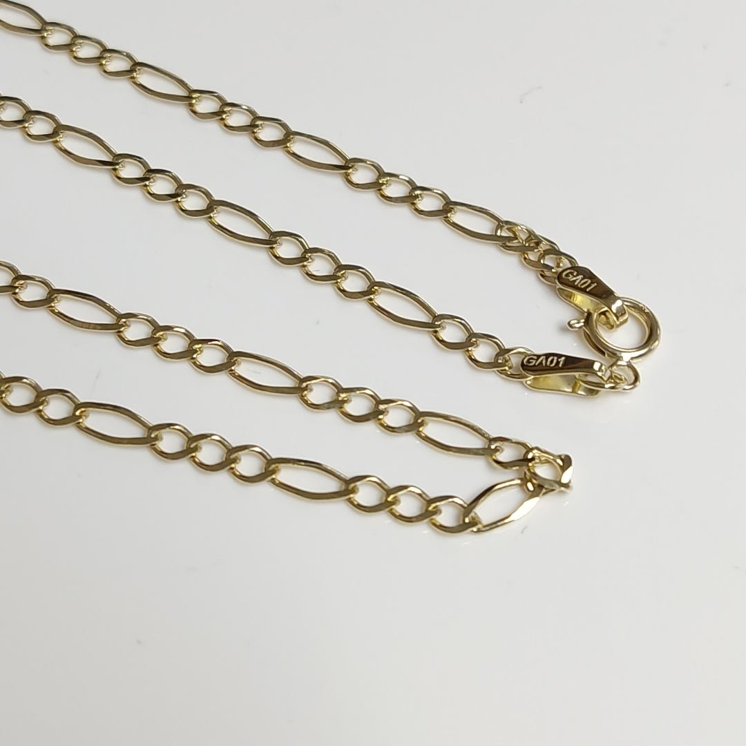 CADENAS TEJIDO 3X1 ORO 10K 50 CM 3.8 GR (NUEVO)