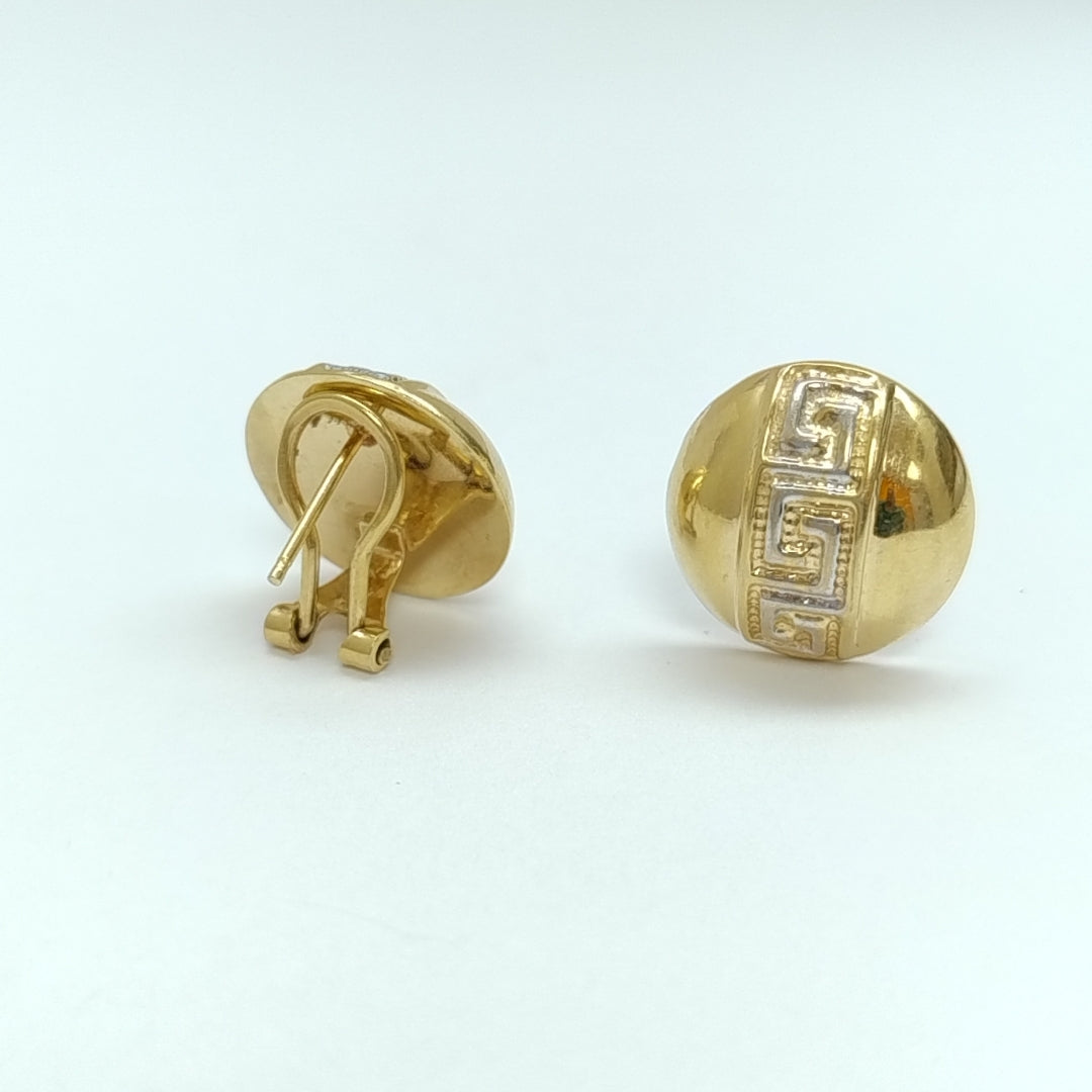 ARETES PAR ORO, RODIADO 14 K 5 GRMS (SEMINUEVO)