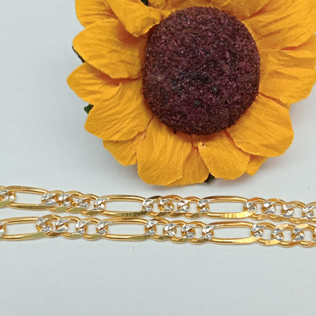 PULSERAS 3X1 DIAMANTADA ORO 14K 18 CM 3 GR (NUEVO)