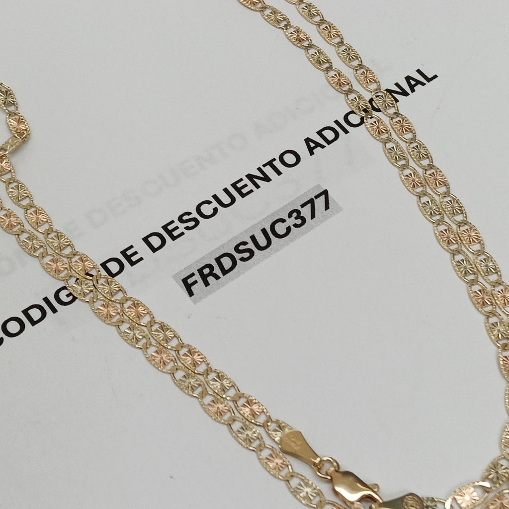 CADENAS TEJIDO GUCHI ORO 10K 55 CM 6.8 GR (NUEVO)