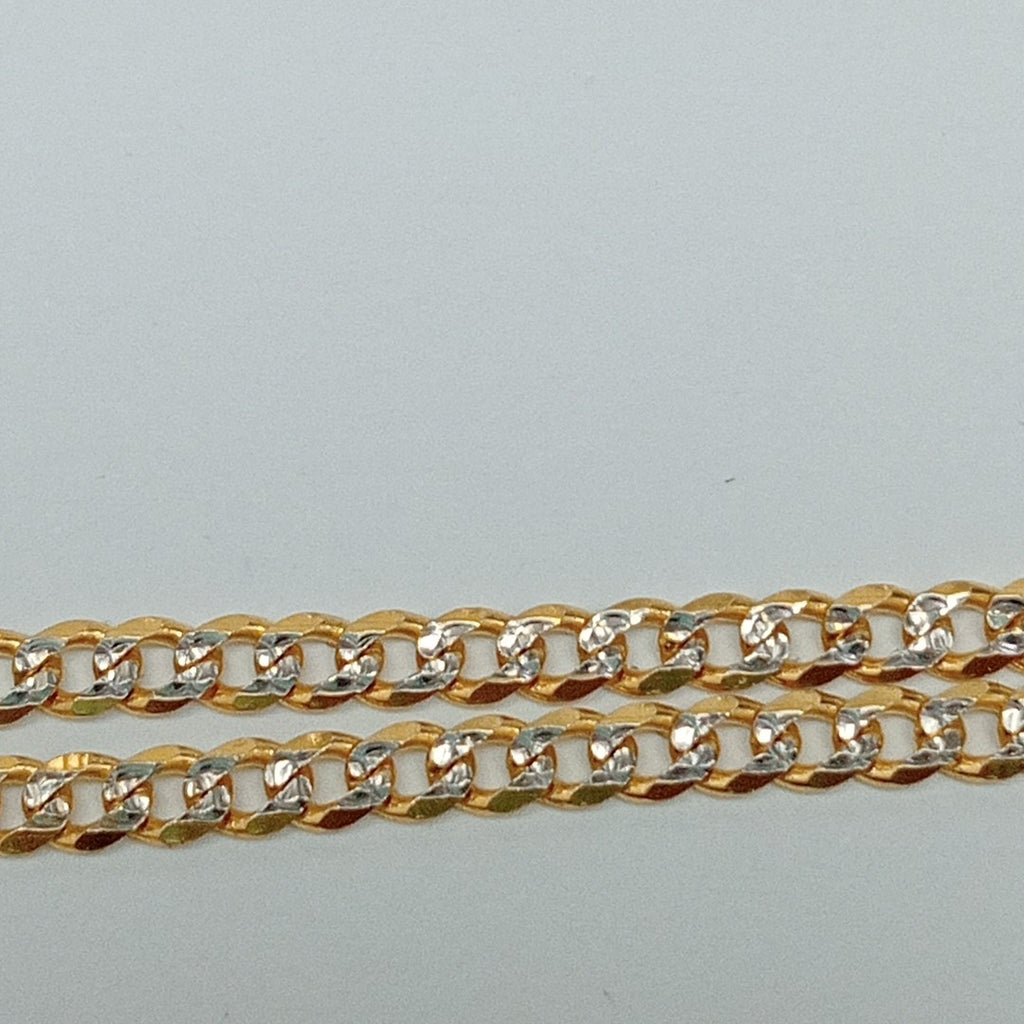 PULSERAS BARBADA DIAMANTADA ORO 14K 18 CM 2.4 GR (NUEVO)