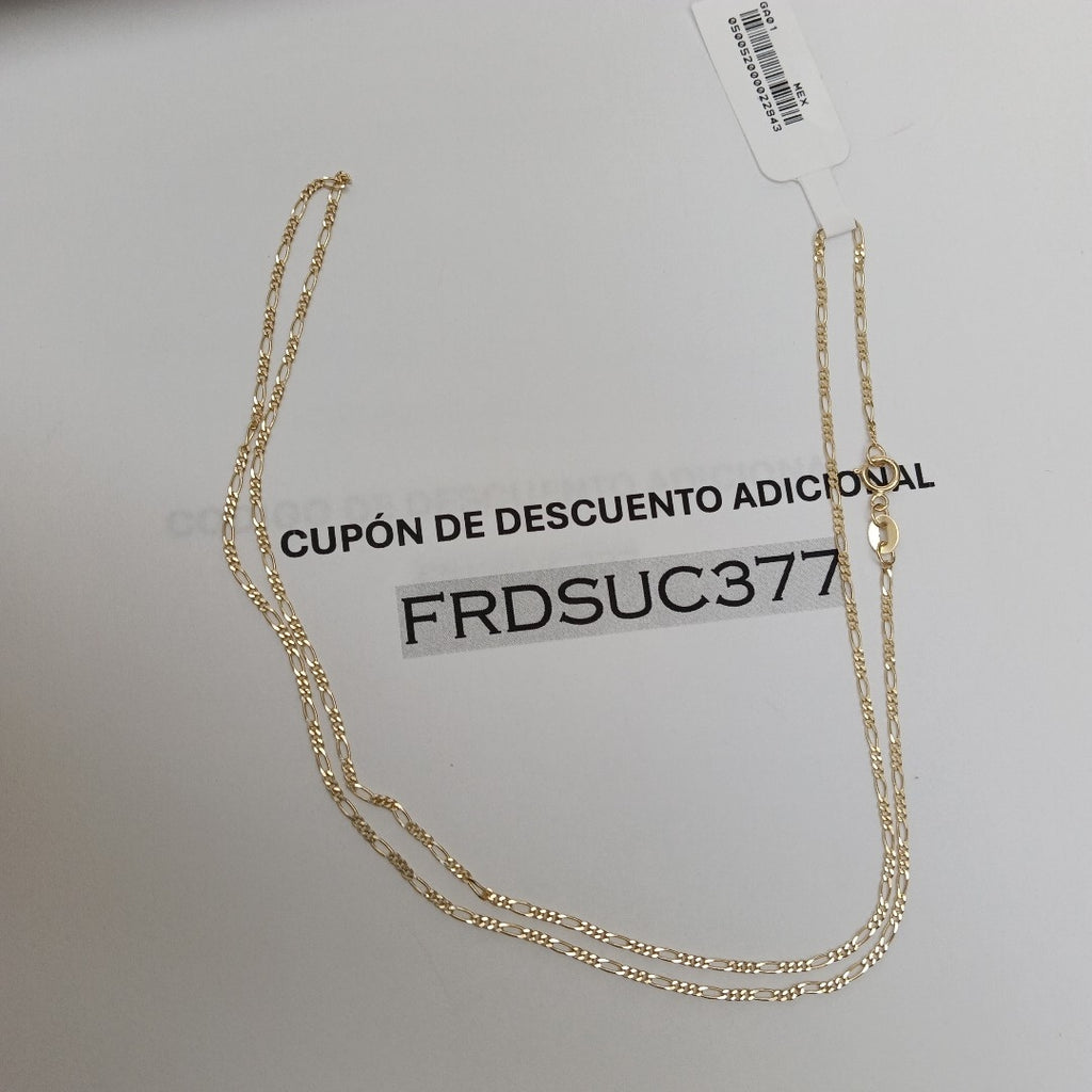 CADENAS TEJIDO 3X1 ORO 14K 55 CM 2.7 GR (NUEVO)