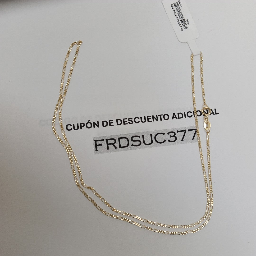 CADENAS TEJIDO 3X1 ORO 14K 55 CM 2.7 GR (NUEVO)