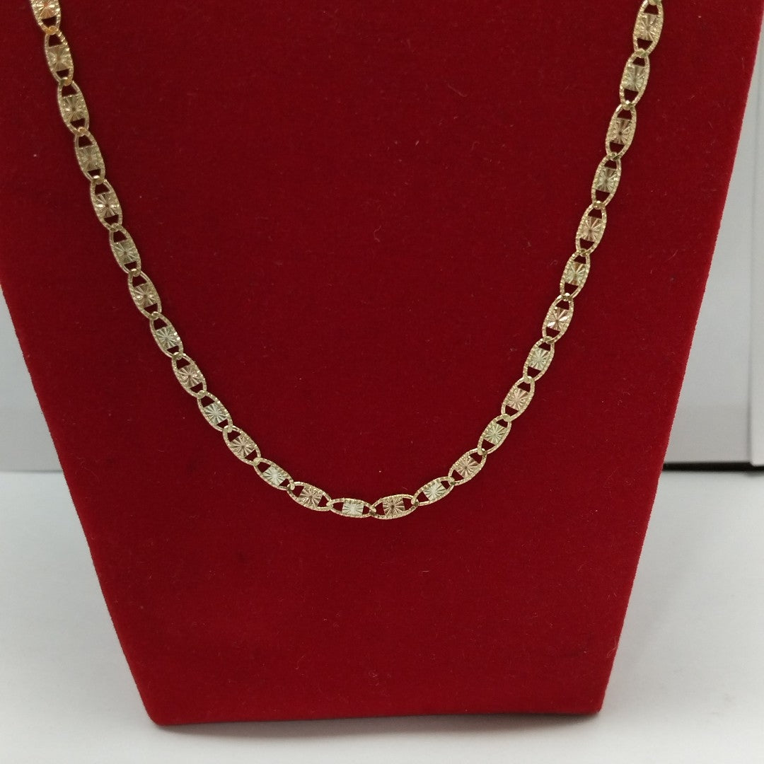 CADENAS TEJIDO GUCHI ORO 10K 55 CM 6.8 GR (NUEVO)