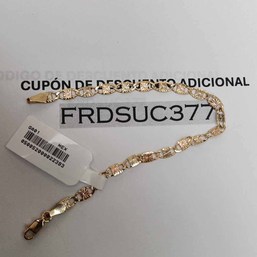 PULSERA TEJIDO GUCHI ORO 14K 18 CM 4.1 GR (NUEVO)