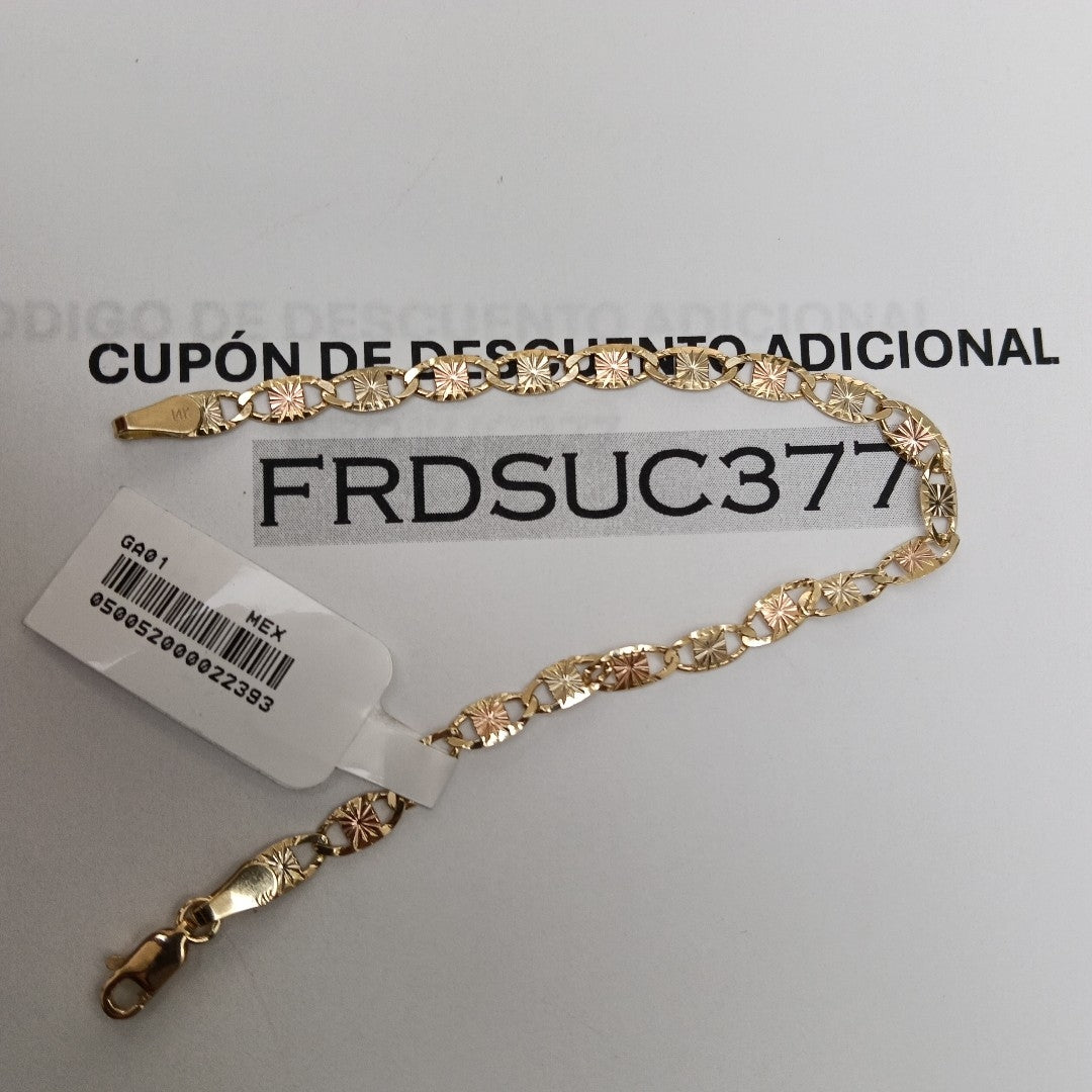 PULSERA TEJIDO GUCHI ORO 14K 18 CM 4.1 GR (NUEVO)