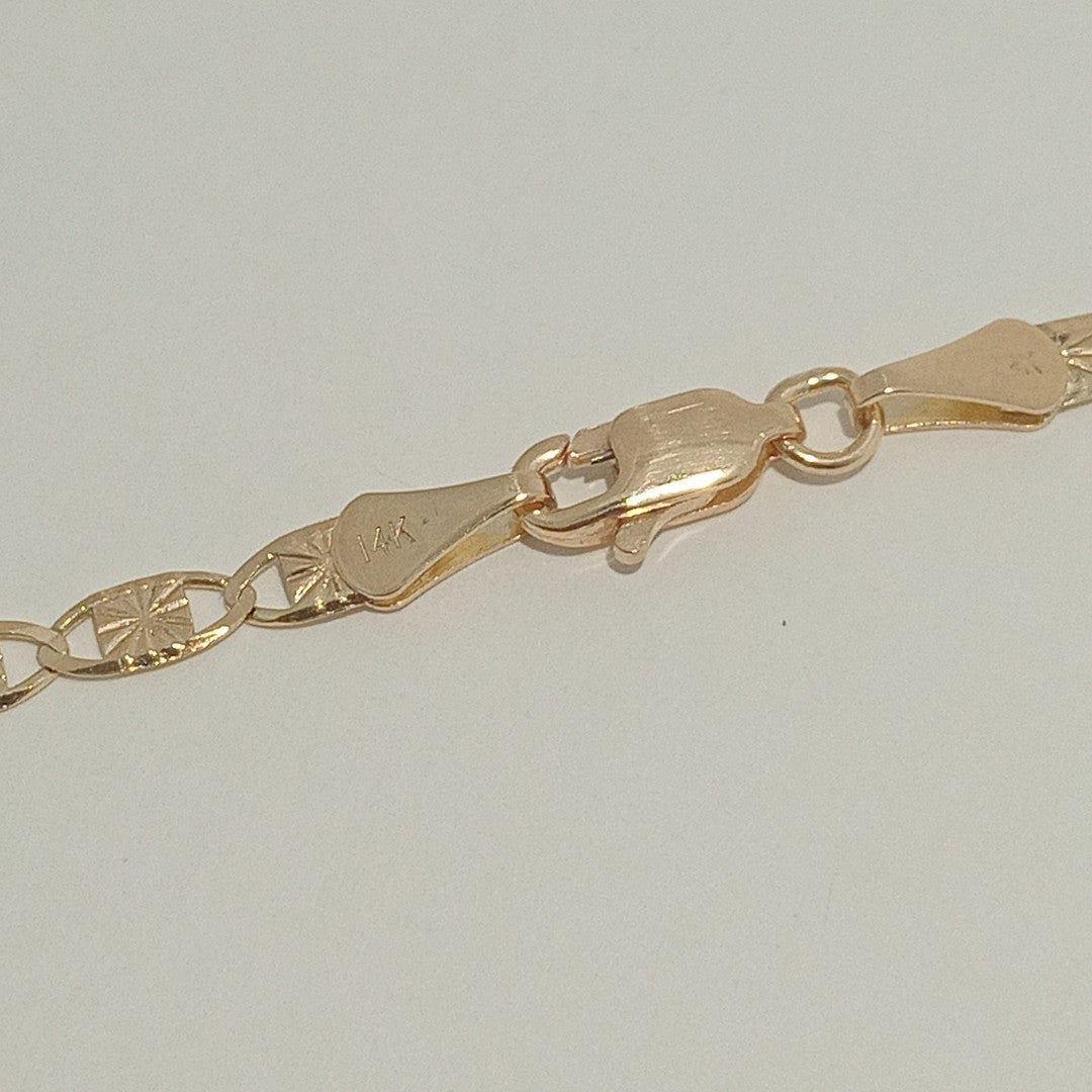 CADENAS TEJIDO GUCHI ORO 14K 55 CM 6.9 GR (NUEVO)