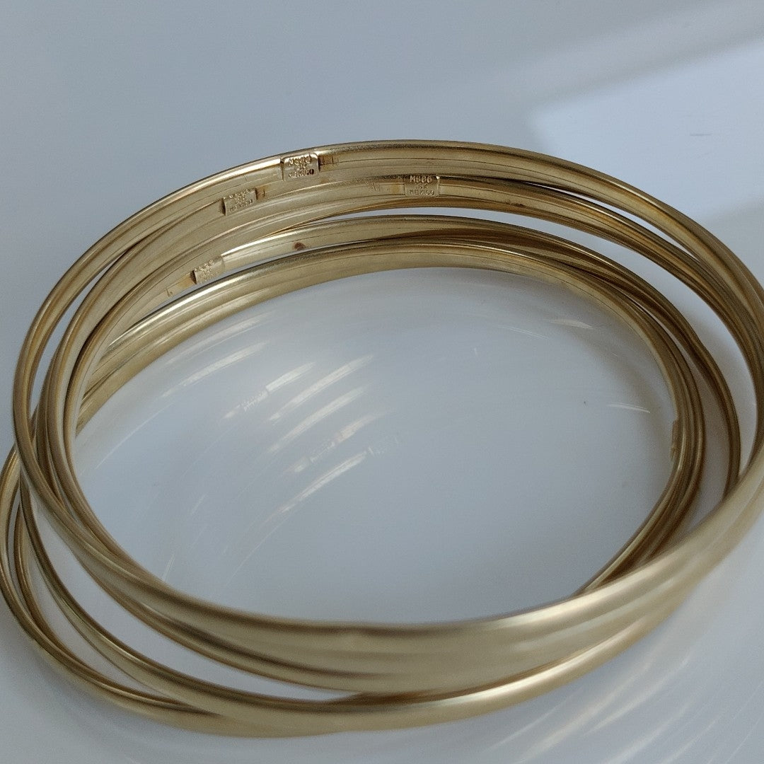 SEMANARIO DE PULSERAS ORO 14 K 32.4 GRMS (SEMINUEVO)