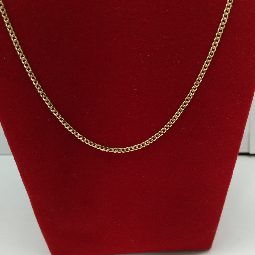 CADENAS TEJIDO BARBADA ORO 10K 50 CM 3.5 GR (NUEVO)