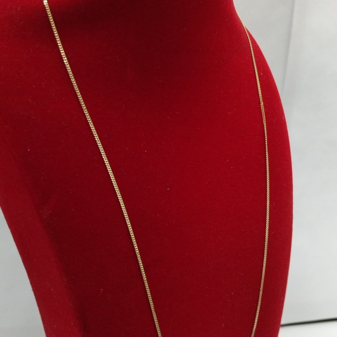 CADENAS TEJIDO BARBADA ORO 10K 55 CM 1.8 GR (NUEVO)