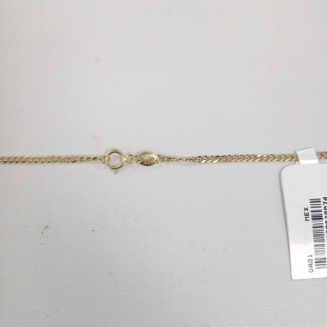 CADENAS TEJIDO BARBADA ORO 10K 60 CM 4.1 GR (NUEVO)