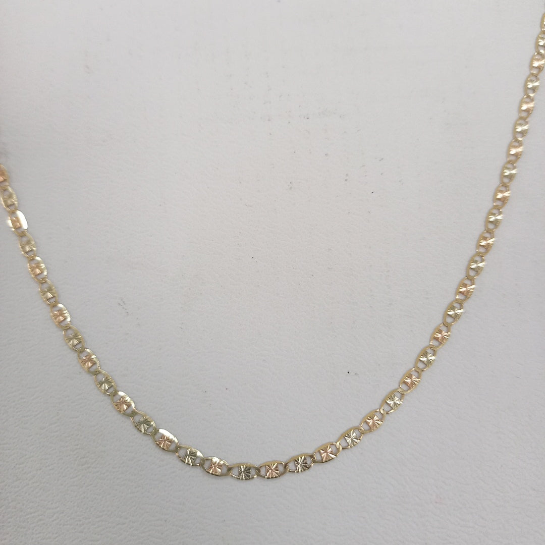 CADENAS TEJIDO GUCHI ORO 10K 55 CM 2.8 GR (NUEVO)