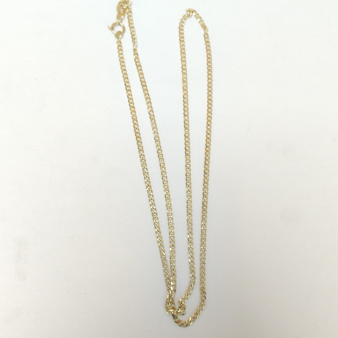 CADENAS TEJIDO BARBADA ORO 10K 50 CM 3.5 GR (NUEVO)