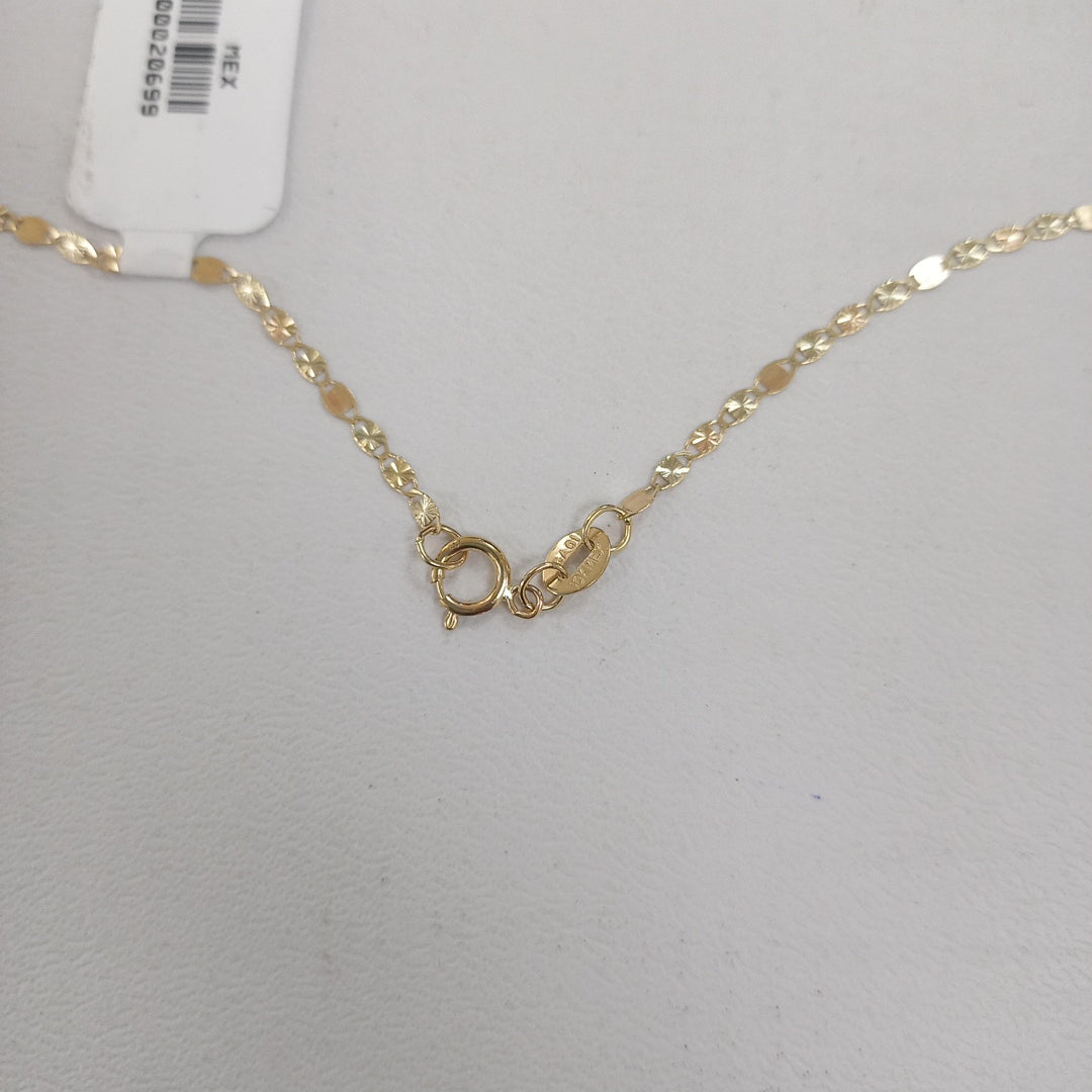 CADENAS TEJIDO GUCHI ORO 10K 40 A 45 CM 1.4 GR (NUEVO)