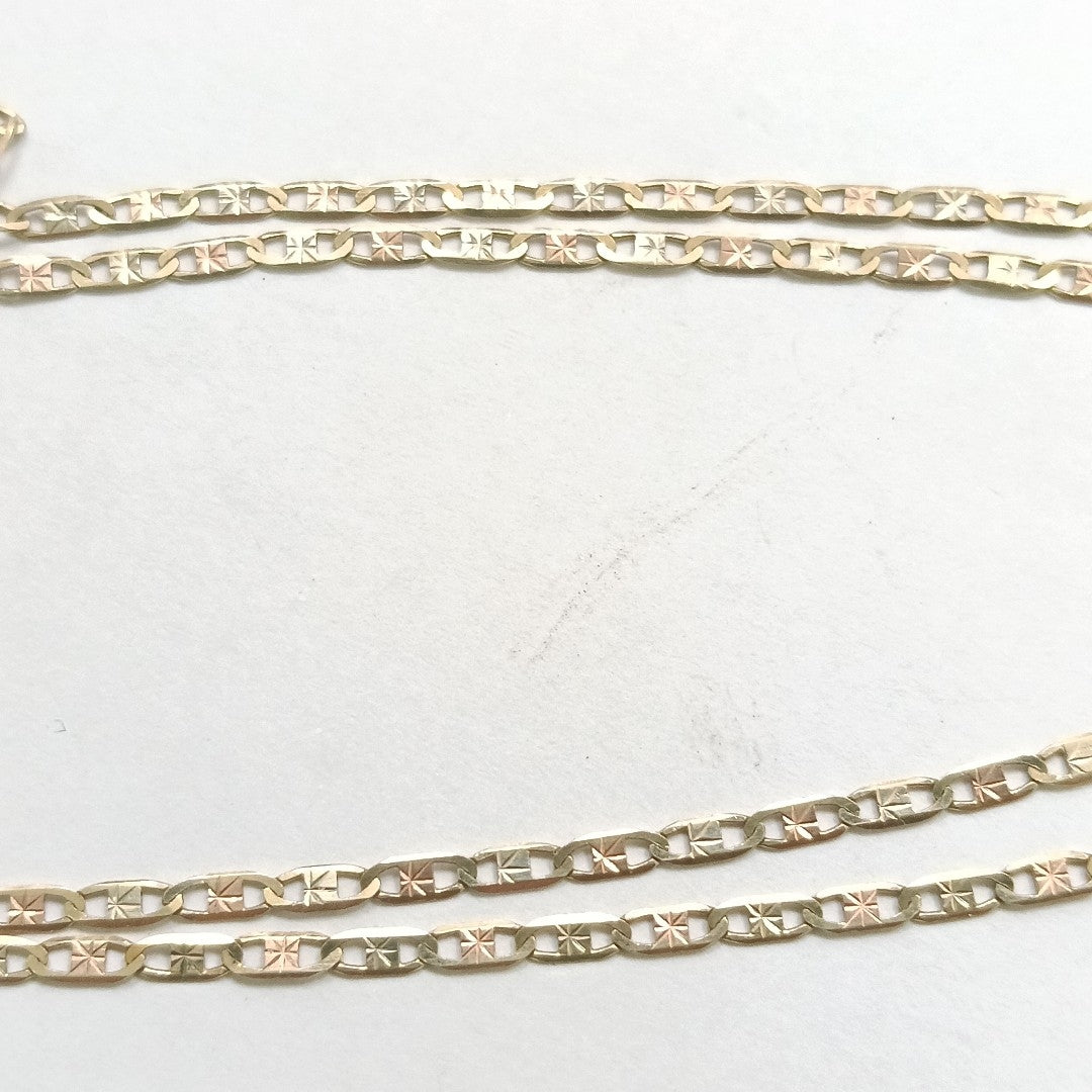 CADENA ORO, ORO COMBINADO 14 K 2.5 GRMS (SEMINUEVO)