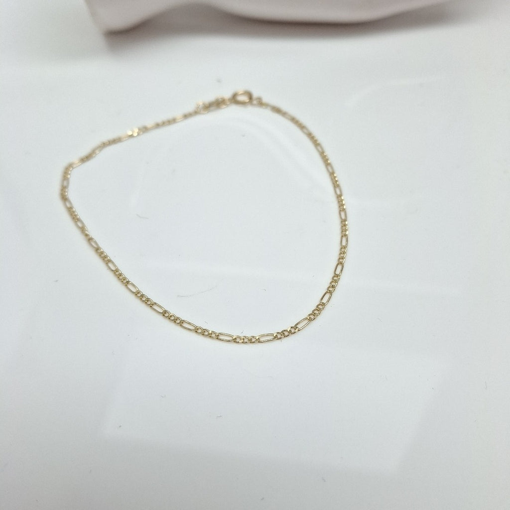 PULSERAS TEJIDO 3X1 ORO 14K 21 CM 1 GR (NUEVO)
