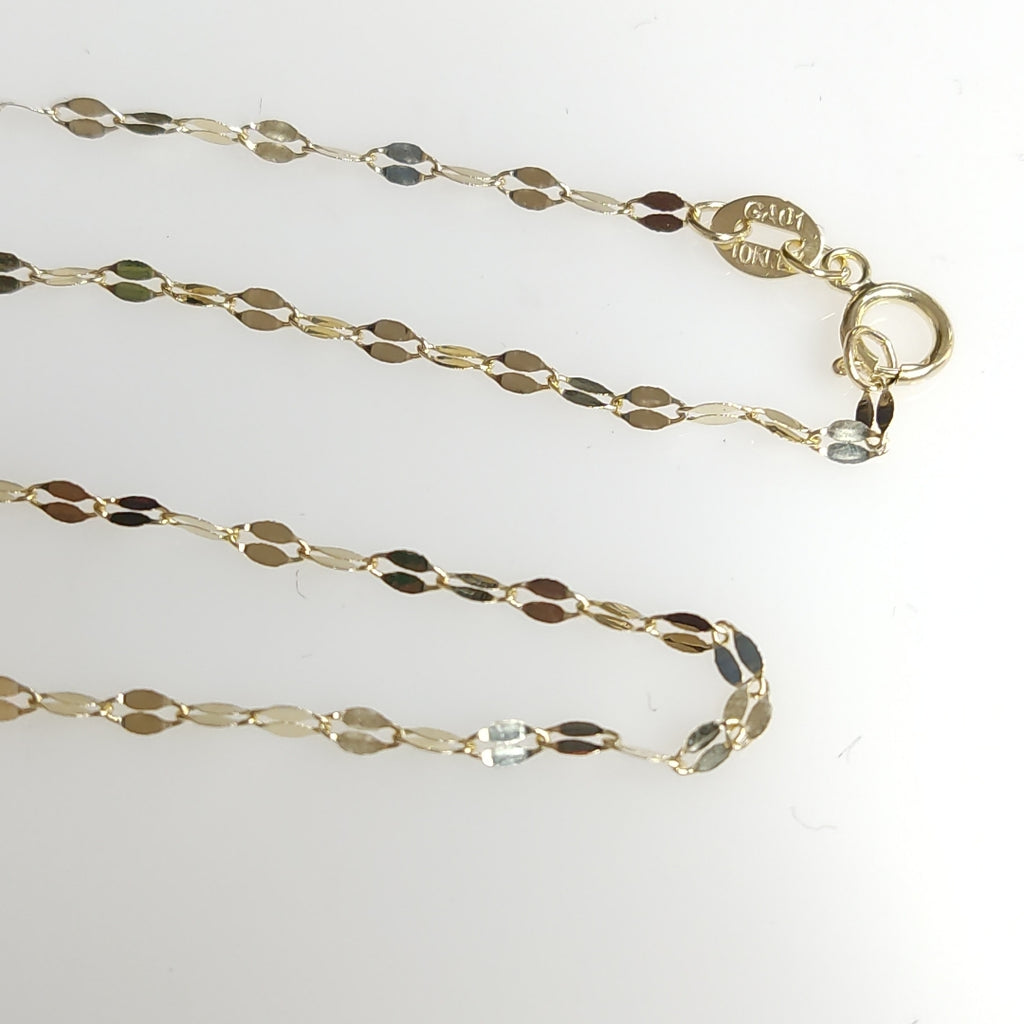 CADENAS TEJIDO ESPECIAL ORO 10K 50 CM 1 GR (NUEVO)