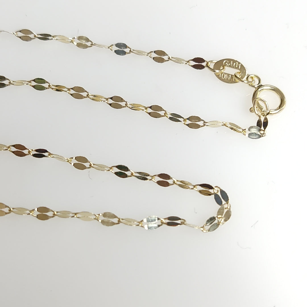 CADENAS TEJIDO ESPECIAL ORO 10K 50 CM 1 GR (NUEVO)