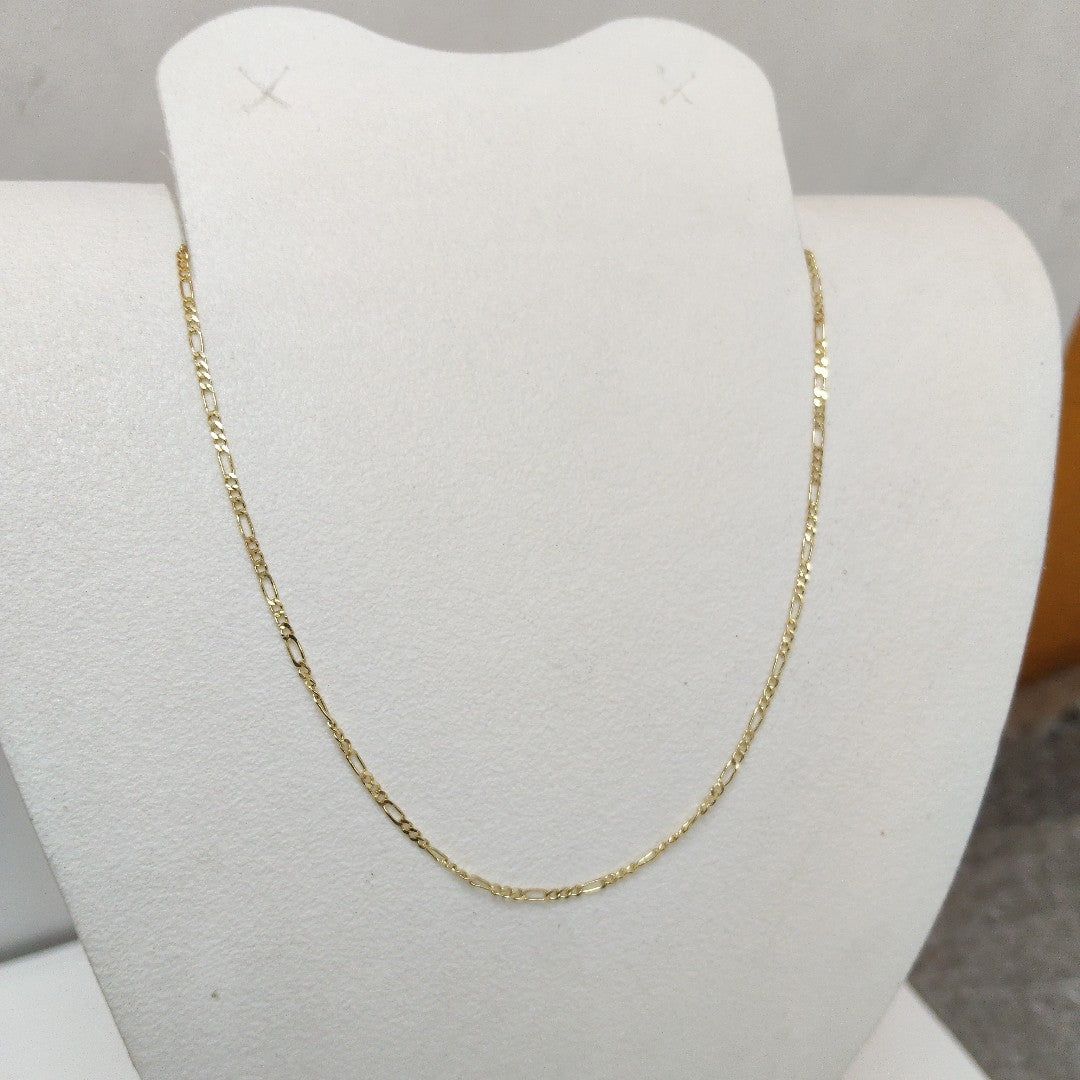 CADENAS TEJIDO 3X1 ORO 14K 55 CM 2.4 GR (NUEVO)