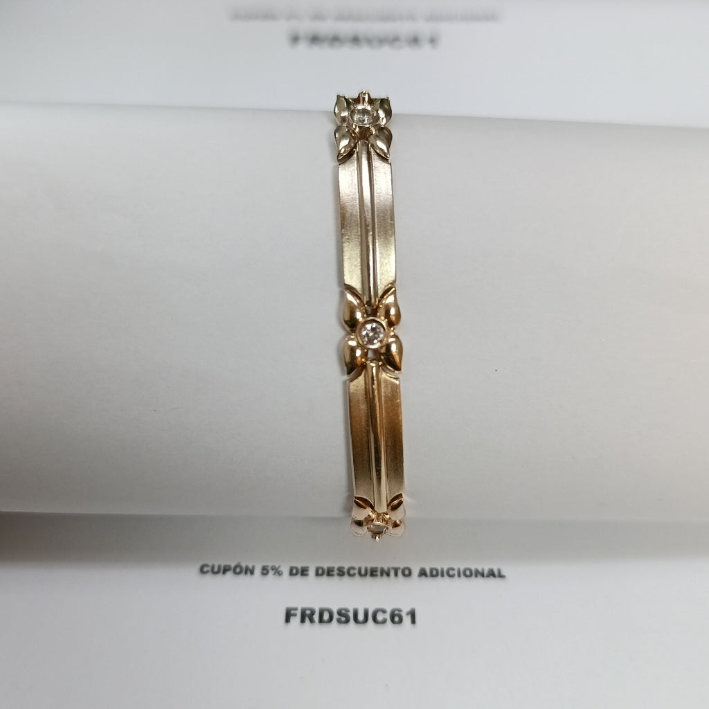 PULSERA ORO COMBINADO 14 K 19,00 GRMS (SEMINUEVO)
