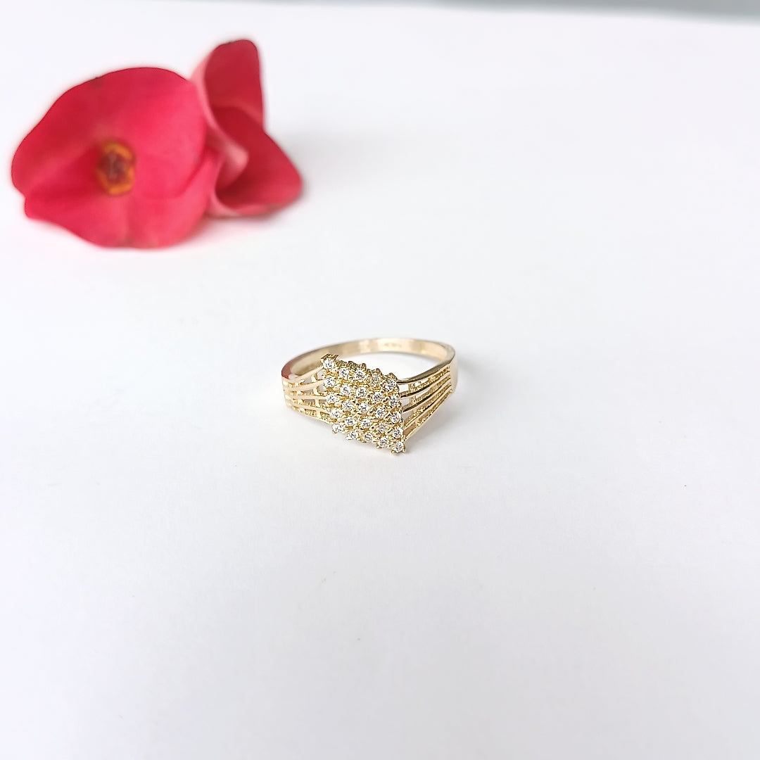 ANILLOS C/CIRCONIA ORO 10K TALLA 8 2.2 GR (NUEVO)