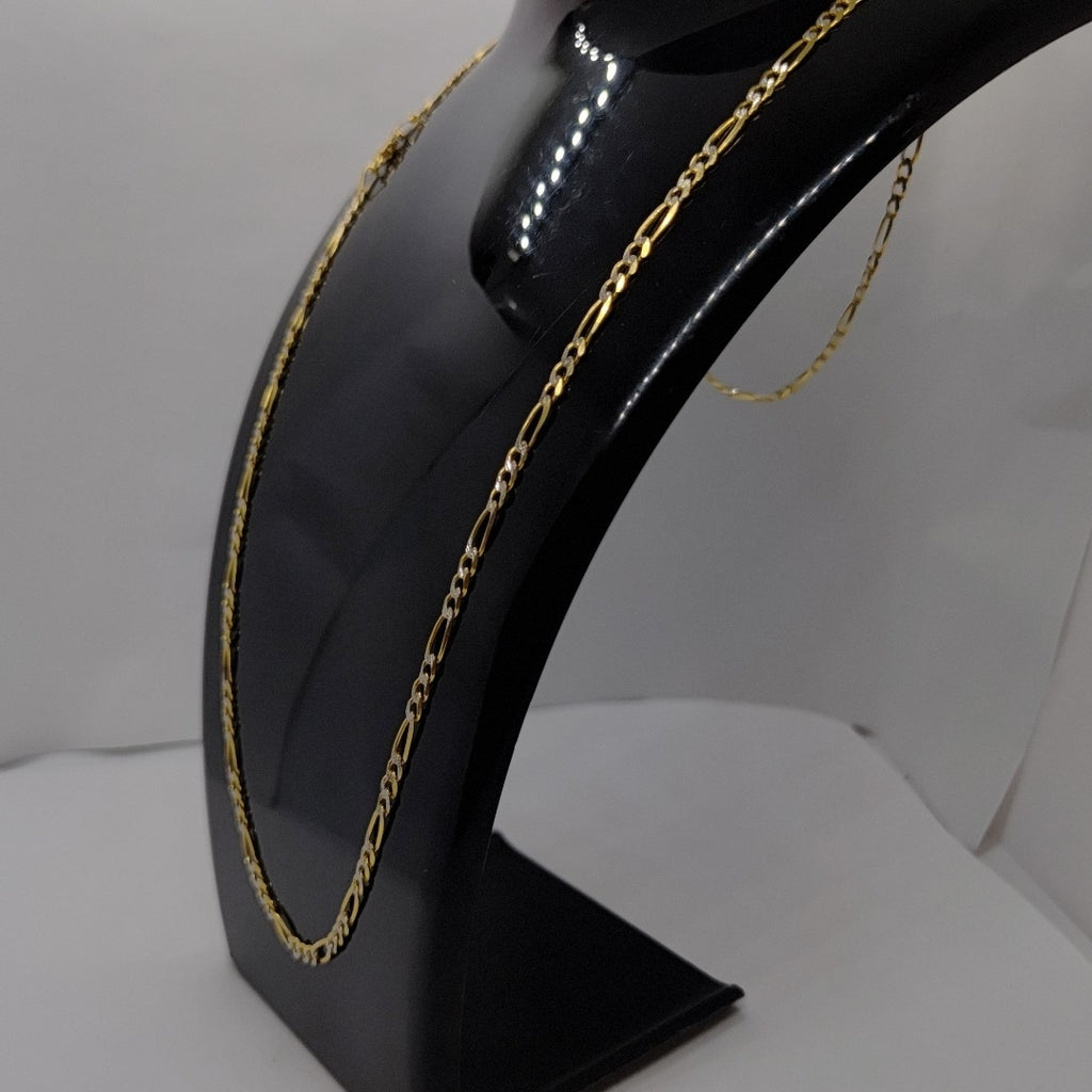 CADENAS TEJIDO 3X1 DIAMANTADO ORO 10K 60 CM 7 GR (NUEVO)