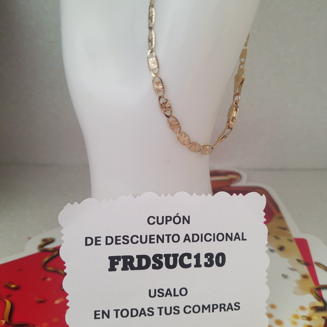 PULSERAS GUCHI ORO 14K 18 CM 2.9 GR (NUEVO)