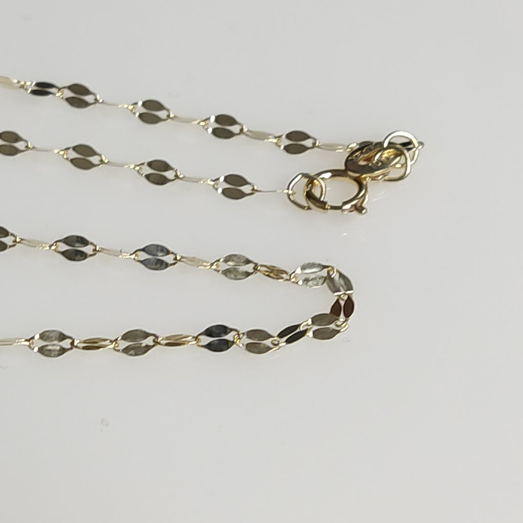 CADENAS TEJIDO ESPECIAL ORO 10K 40 A 45 CM 0.9 GR (NUEVO)