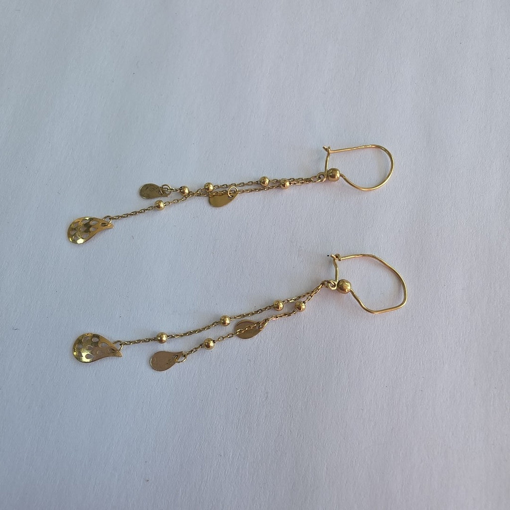 ARETES PAR ORO 14 K 1.2 GRMS (SEMINUEVO)