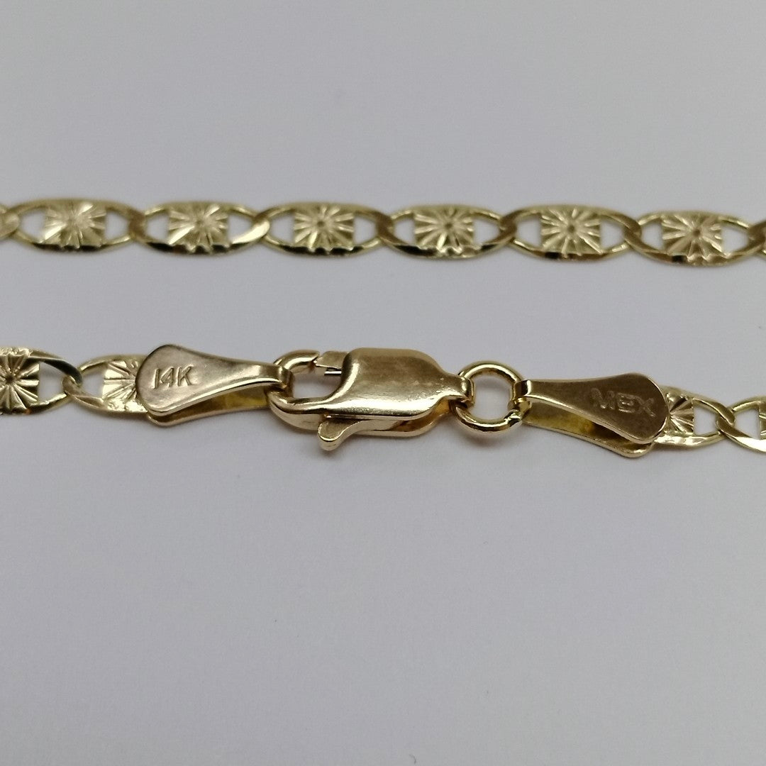 CADENAS TEJIDO GUCHI ORO 14K 55 CM 7 GR (NUEVO)