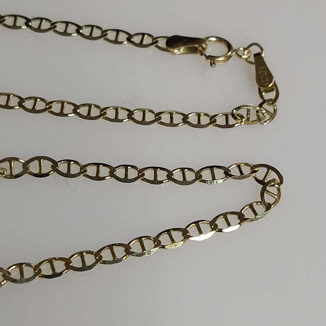 CADENAS TEJIDO GUCHI ORO 10K 60 CM 4.5 GR (NUEVO)