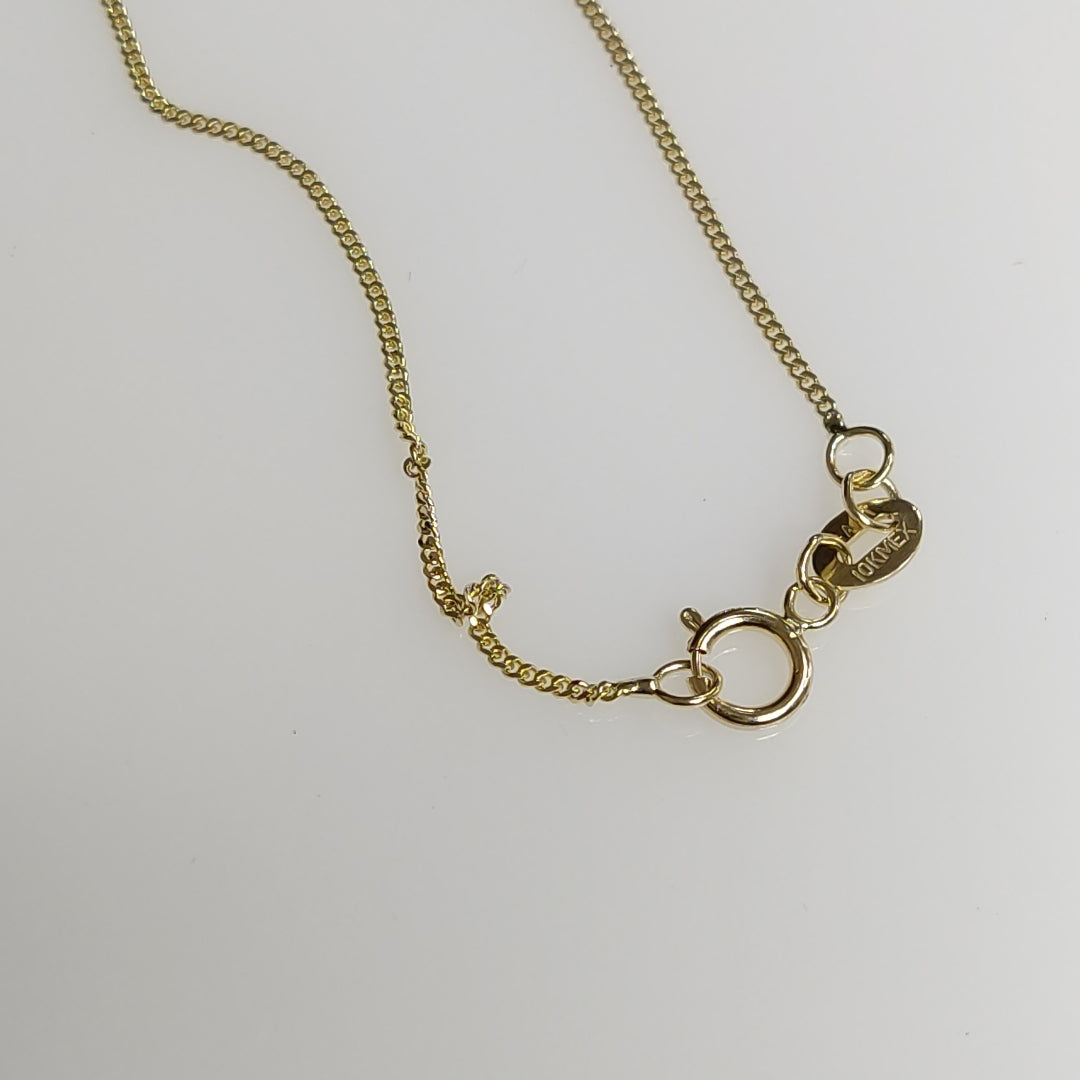 CADENAS TEJIDO BARBADA ORO 10K 50 CM 1.7 GR (NUEVO)