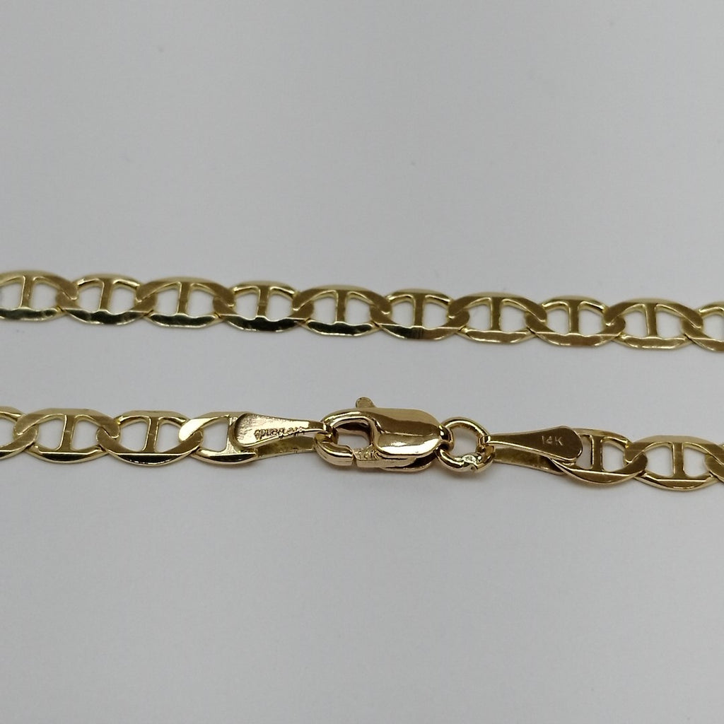 CADENAS TEJIDO MARINERA ORO 14K 50 CM 7.5 GR (NUEVO)
