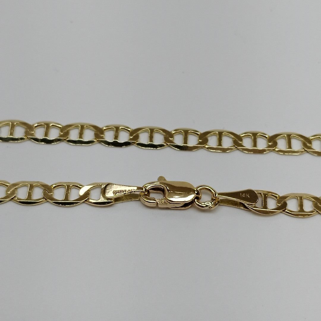 CADENAS TEJIDO MARINERA ORO 14K 50 CM 7.5 GR (NUEVO)