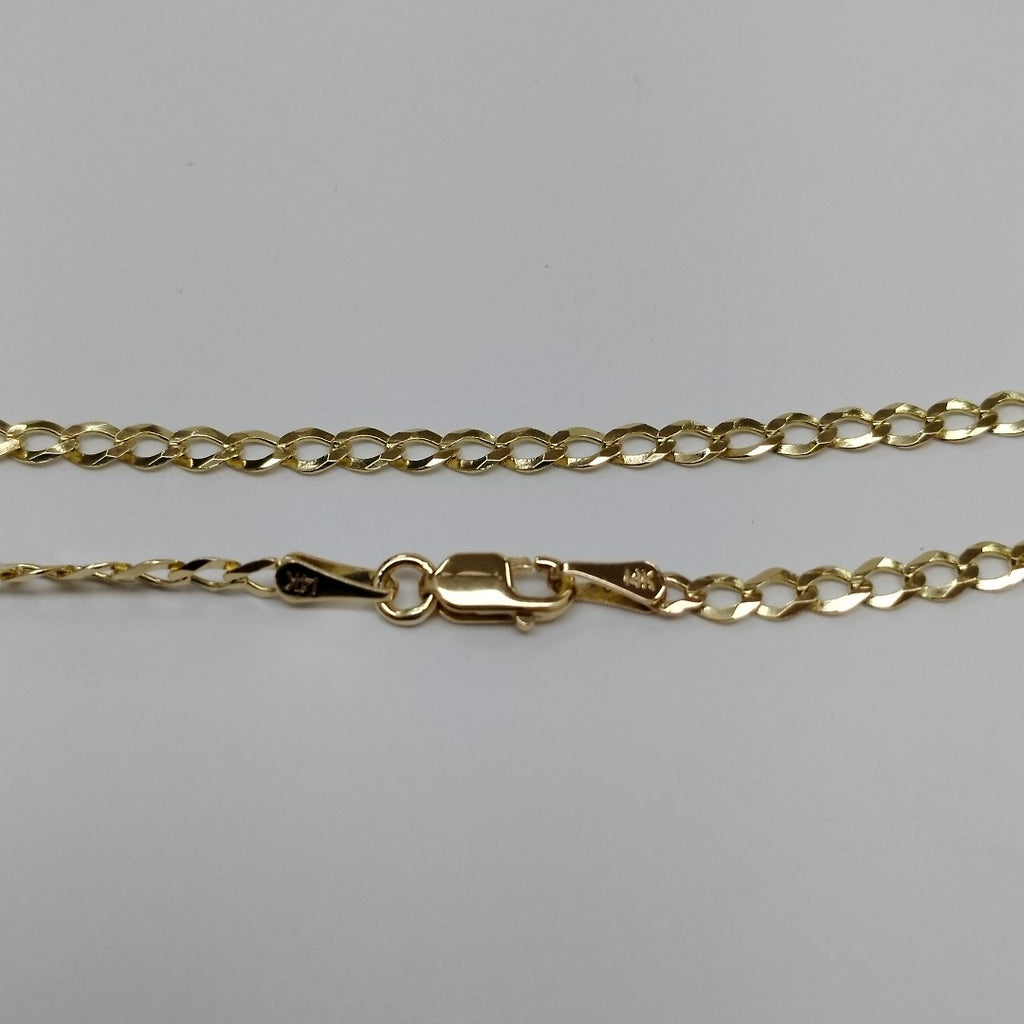 CADENAS TEJIDO BARBADA ORO 14K 60 CM 5.3 GR (NUEVO)
