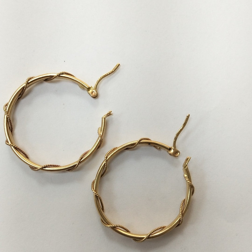 ARRACADAS PAR ORO 14 K 4.6 GRMS (SEMINUEVO)