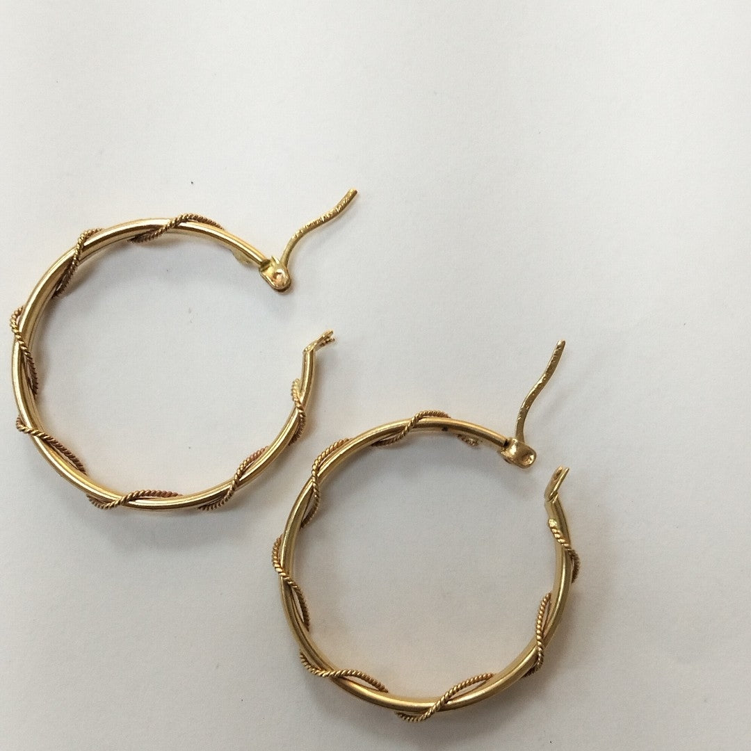 ARRACADAS PAR ORO 14 K 4.6 GRMS (SEMINUEVO)
