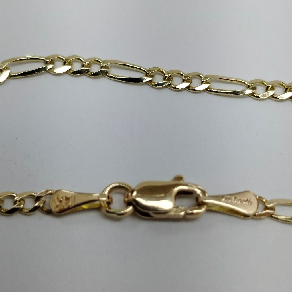 PULSERAS TEJIDO 3X1 ORO 14K 18 CM 1.9 GR (NUEVO)