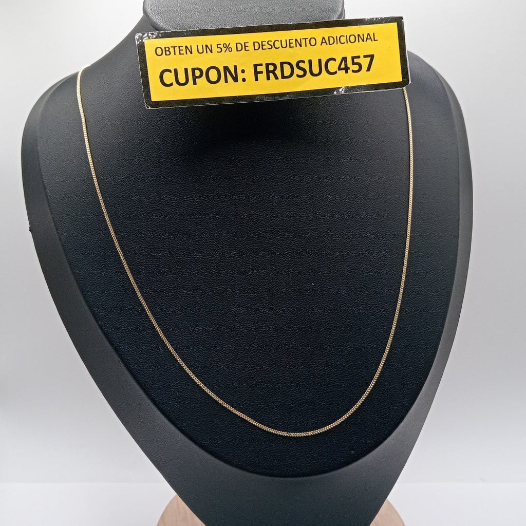 CADENAS TEJIDO BARBADA ORO 10K 55 CM 1.8 GR (NUEVO)