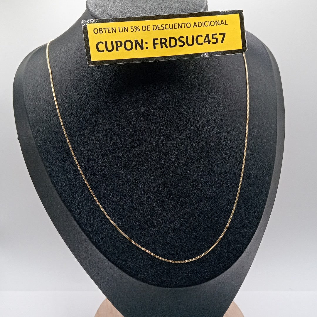 CADENAS TEJIDO BARBADA ORO 10K 55 CM 1.8 GR (NUEVO)