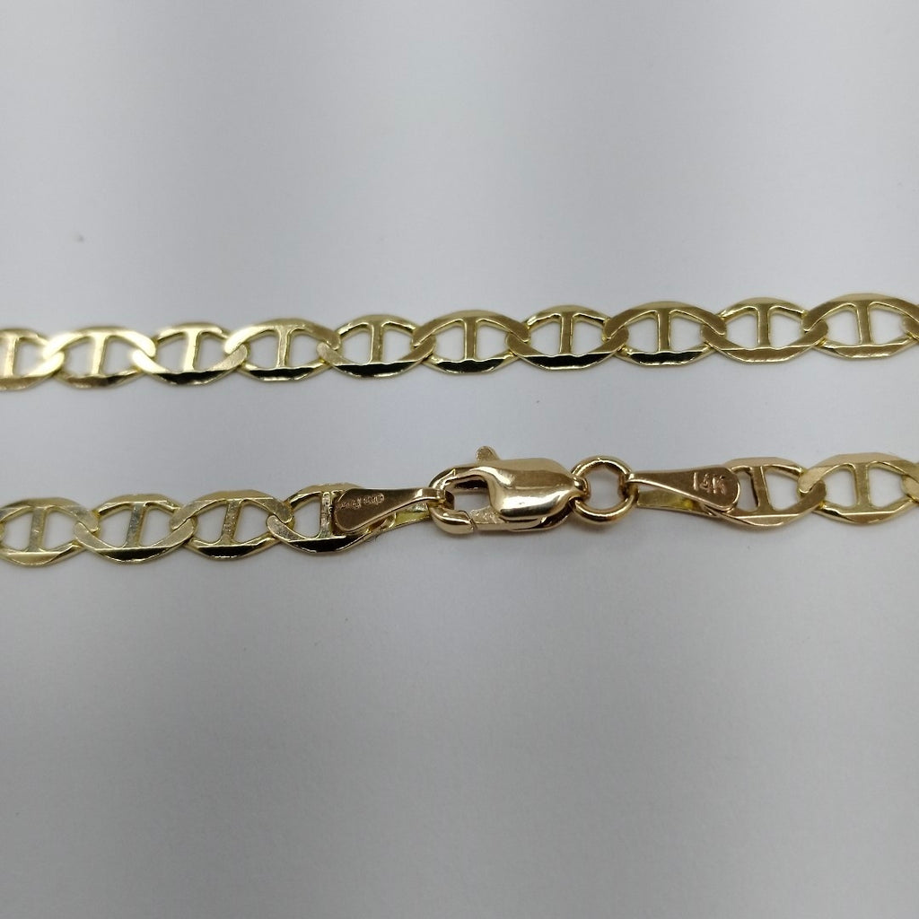 PULSERAS TEJIDO MARINERA ORO 14K 21 CM 3.3 GR (NUEVO)