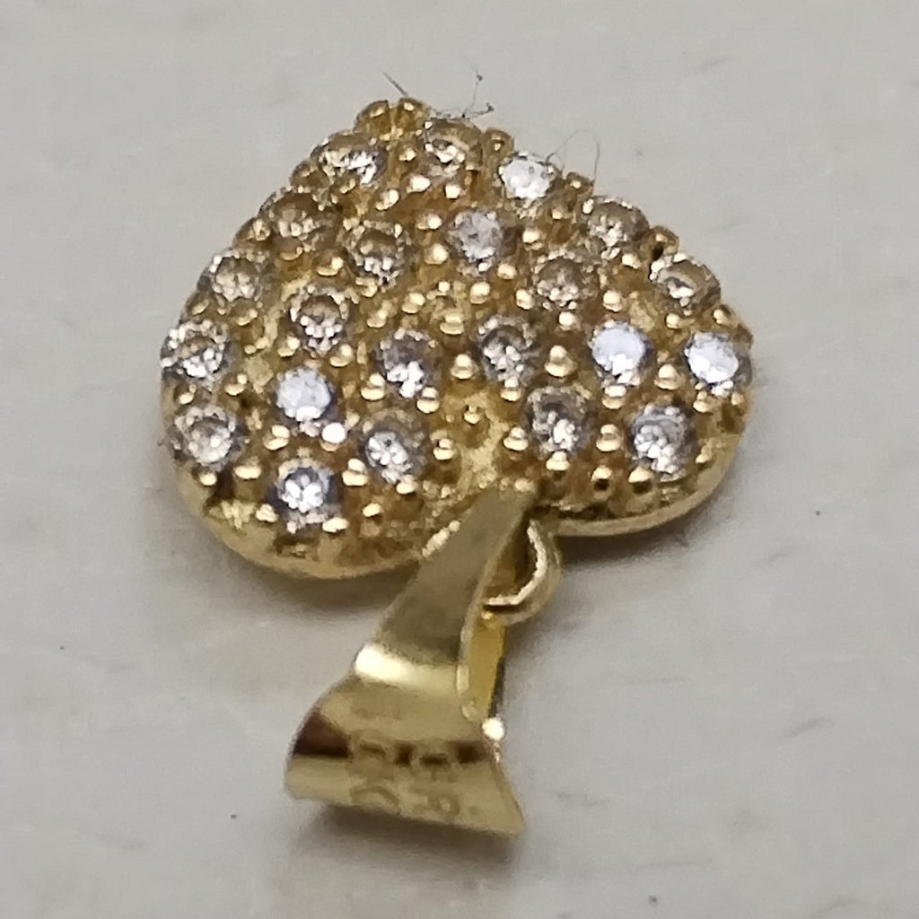 DIJES CORAZON C/CIRCONIA ORO 10K 0.7 GR (NUEVO)