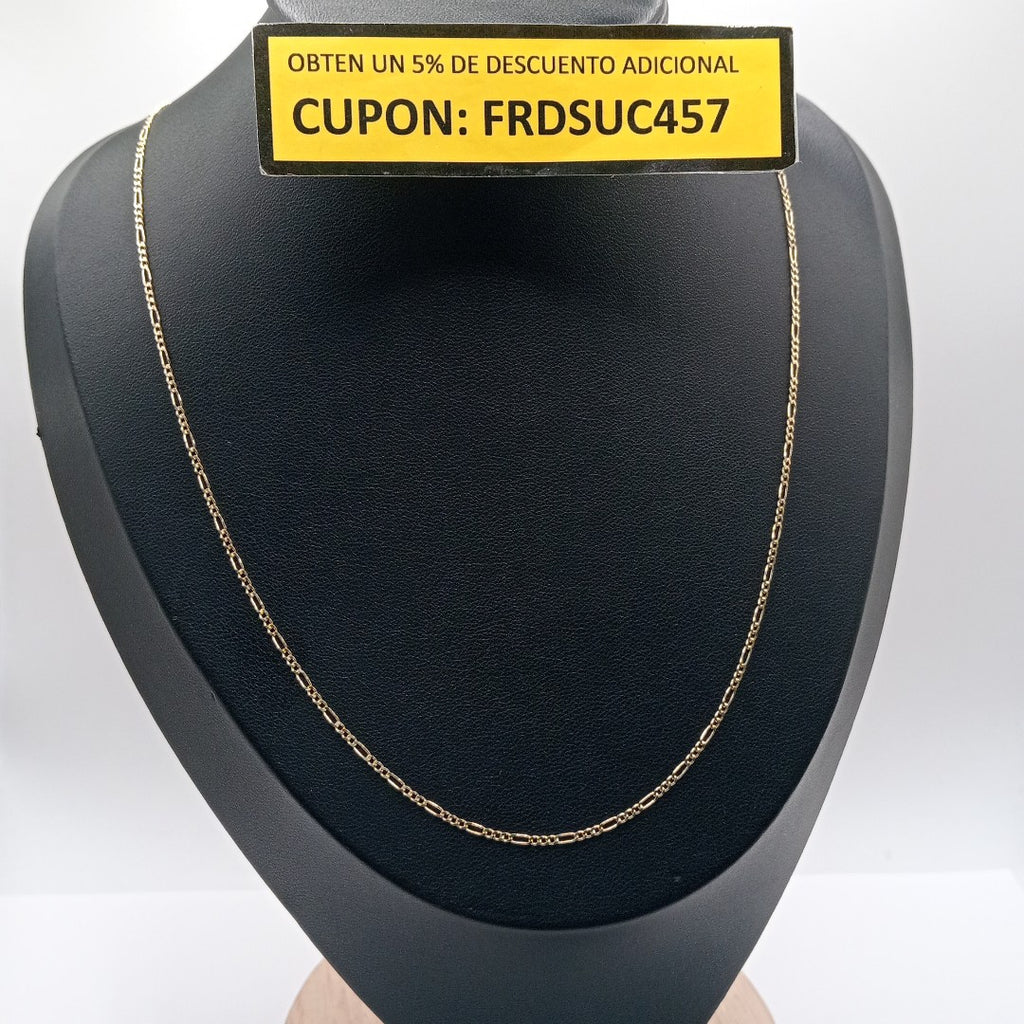 CADENAS TEJIDO 3X1 ORO 14K 55 CM 2.4 GR (NUEVO)