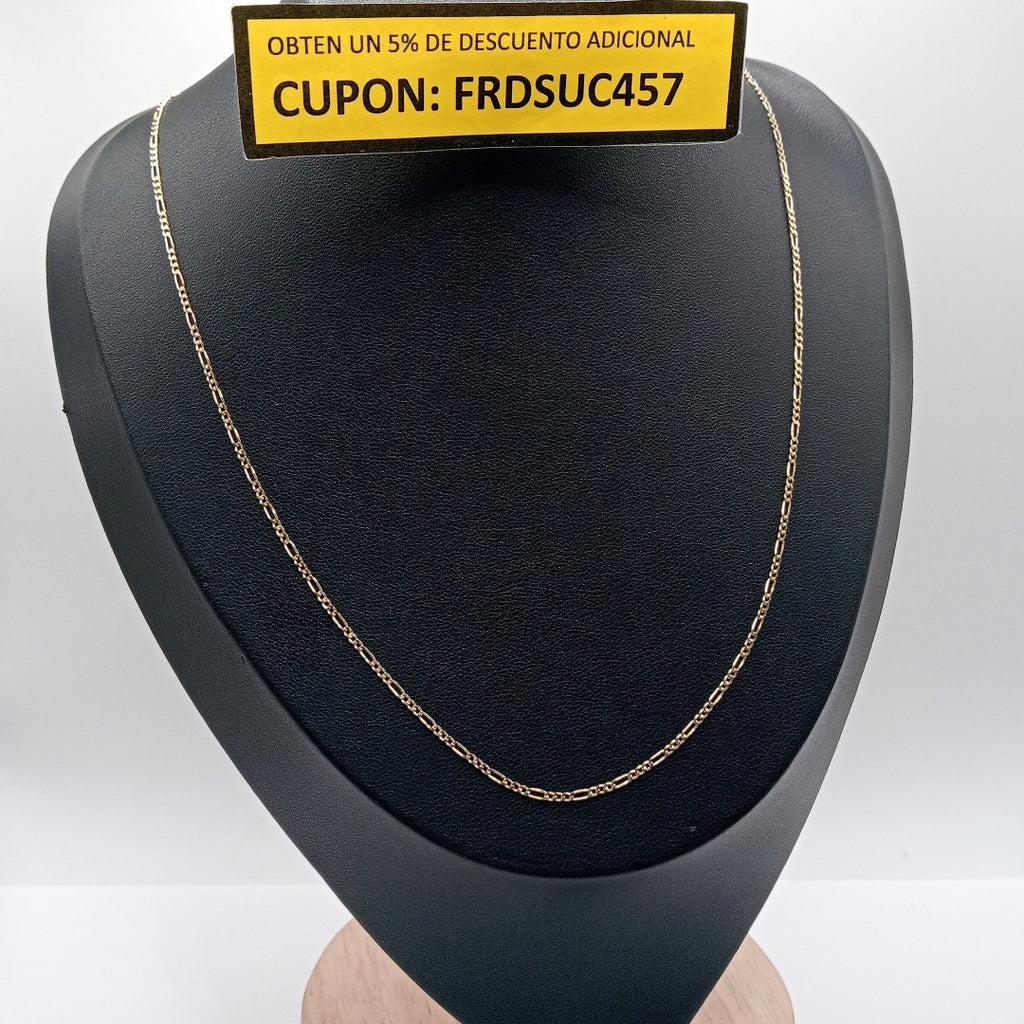 CADENAS TEJIDO 3X1 ORO 14K 55 CM 2.4 GR (NUEVO)