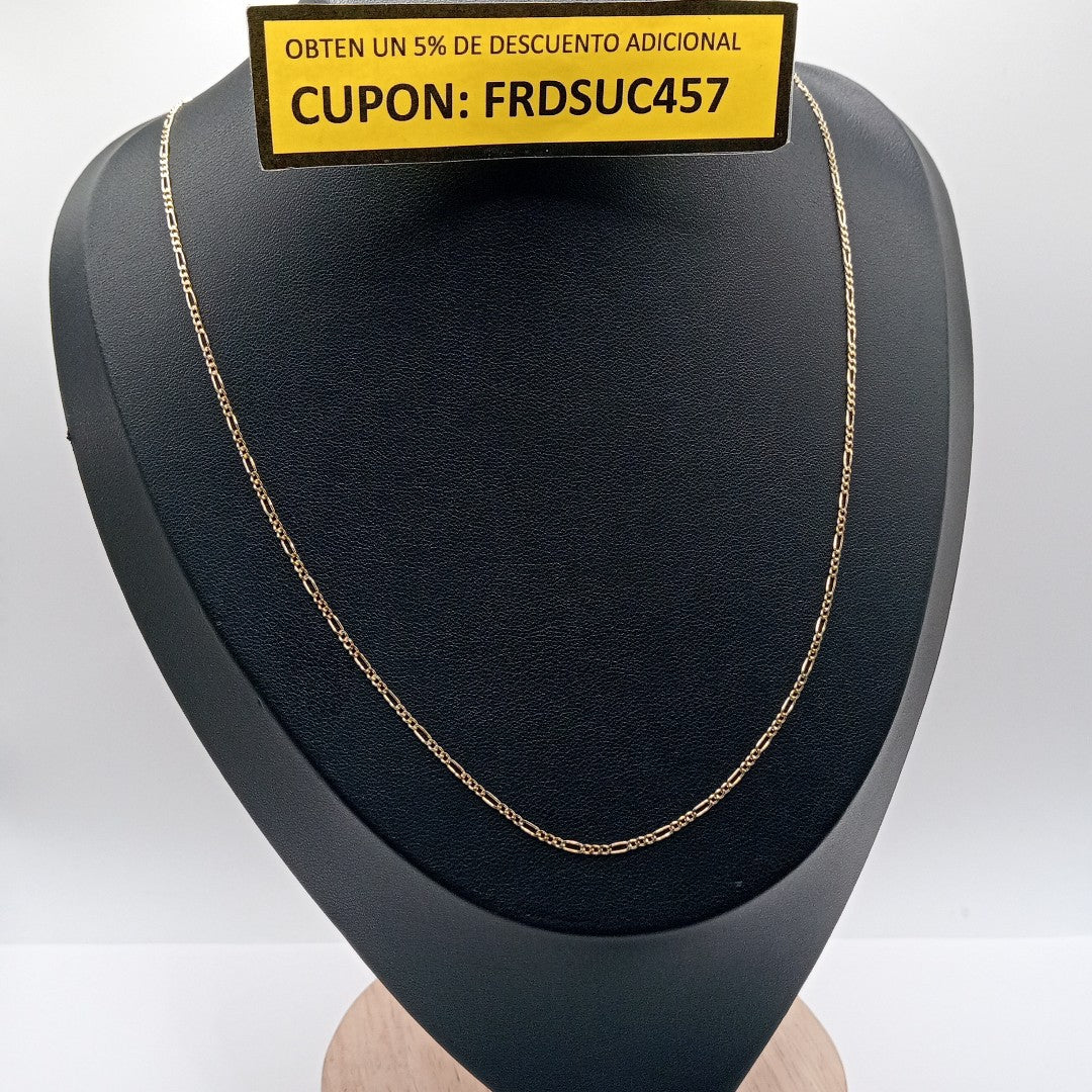 CADENAS TEJIDO 3X1 ORO 14K 55 CM 2.4 GR (NUEVO)
