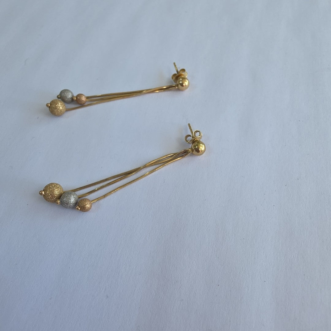 BROQUELES PAR ORO 14 K 4.8 GRMS (SEMINUEVO)