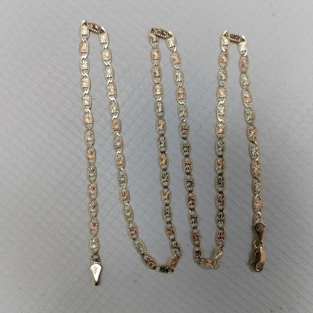 CADENAS TEJIDO GUCHI ORO 10K 55 CM 6.8 GR (NUEVO)